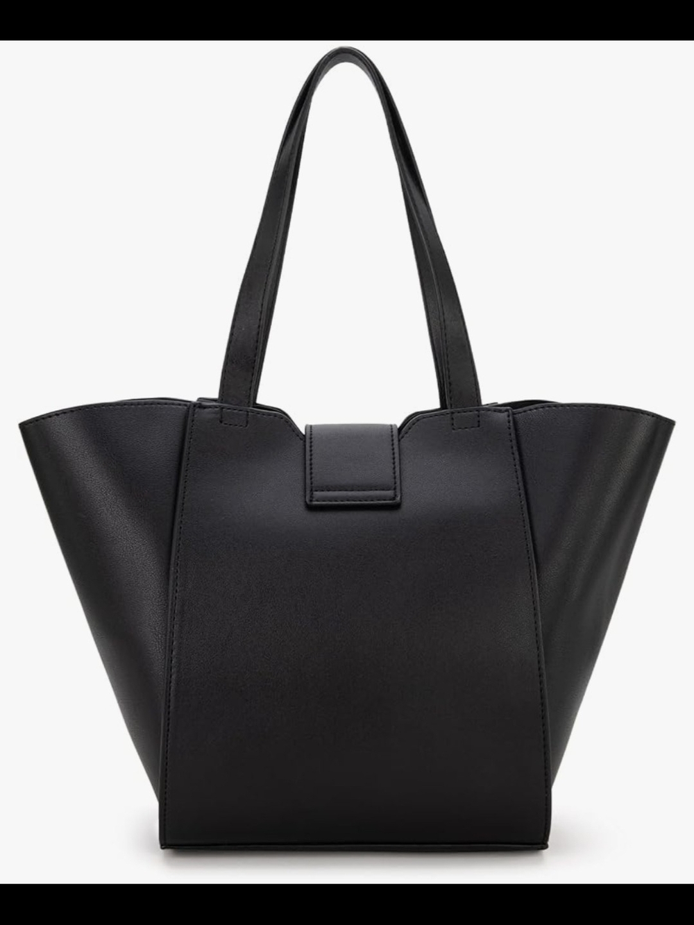 Montana West Black Shoulder Tote with Gold Accent - Picture 2 of 4